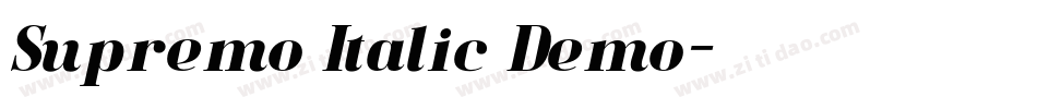 Supremo Italic Demo字体转换